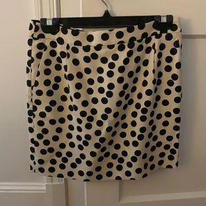 J. Crew polka dot mini skirt